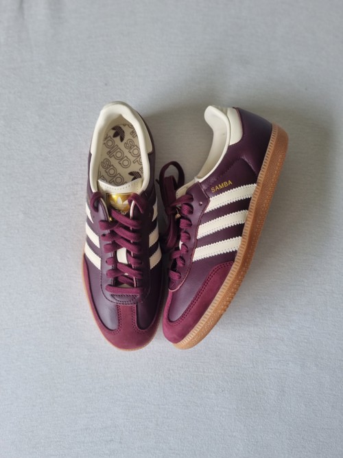 Adidas Samba OG Maroon / Cream White / Gold Metallic