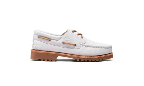 Timberland Authentic 3 Eye Boat Shoe White