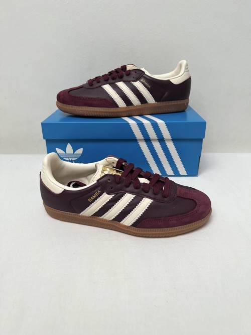 Adidas Samba OG Maroon / Cream White / Gold Metallic