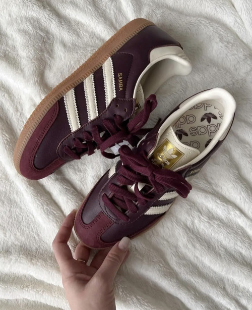 Adidas Samba OG Maroon / Cream White / Gold Metallic