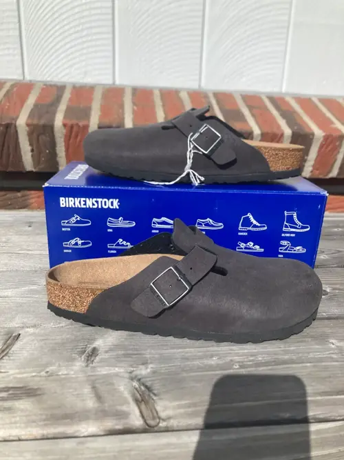 Birkenstock Boston Suede Black