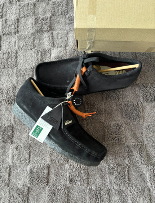 Clarks Wallabee Black Suede