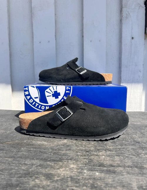 Birkenstock Boston Suede Black