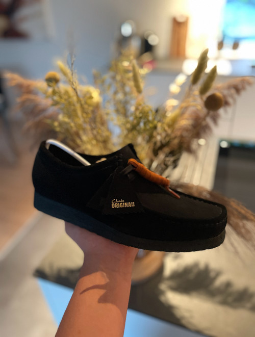 Clarks Wallabee Black Suede