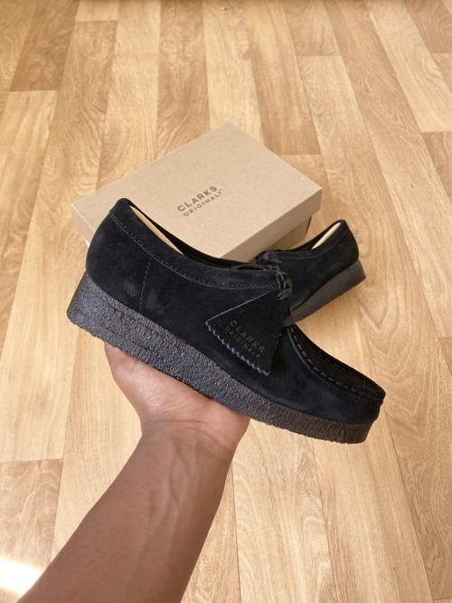 Clarks Wallabee Black Suede