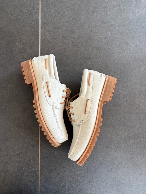 Timberland Authentic 3 Eye Boat Shoe White