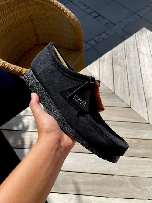 Clarks Wallabee Black Suede