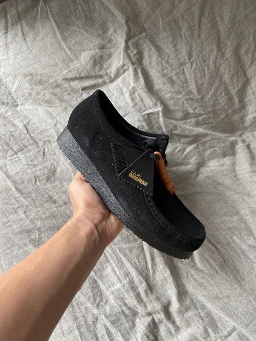 Clarks Wallabee Black Suede