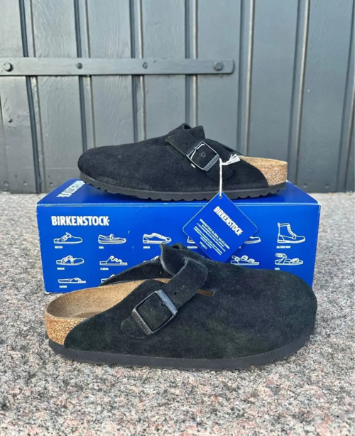 Birkenstock Boston Suede Black