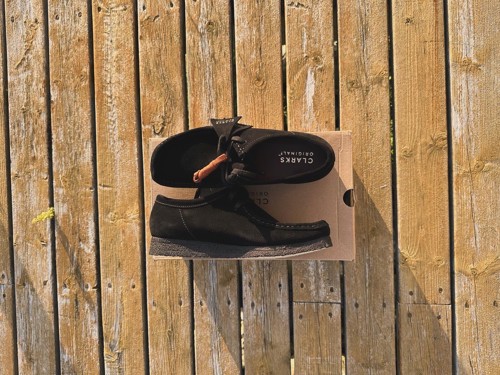 Clarks Wallabee Black Suede