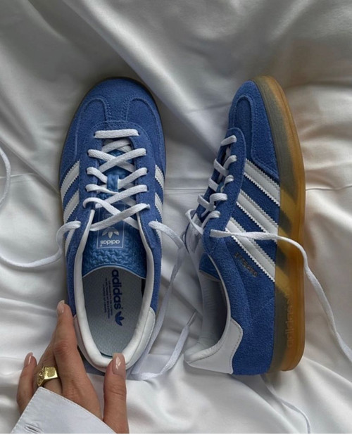 Adidas Gazelle Blue Fusion / Cloud White / Gold Metallic