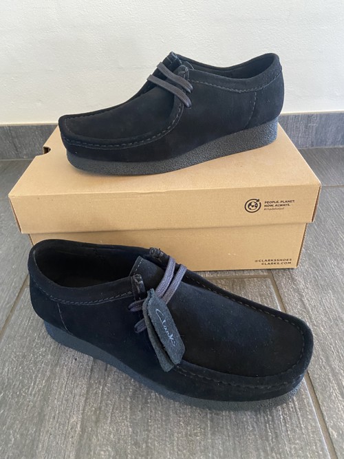 Clarks Wallabee Black Suede