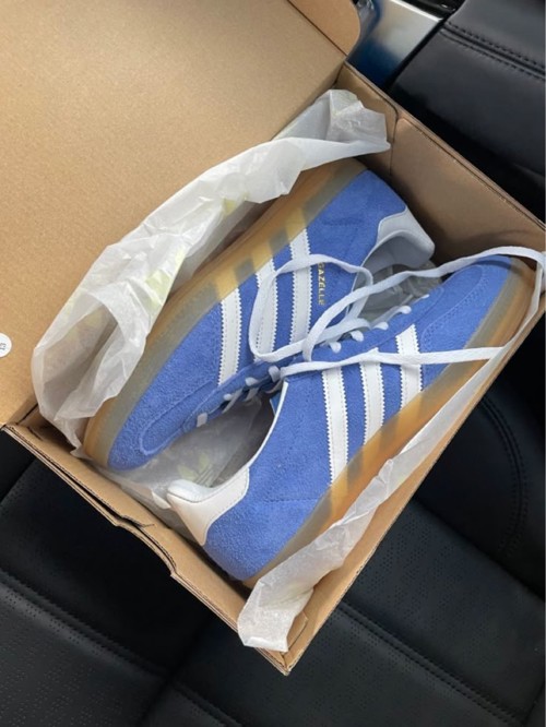 Adidas Gazelle Blue Fusion / Cloud White / Gold Metallic